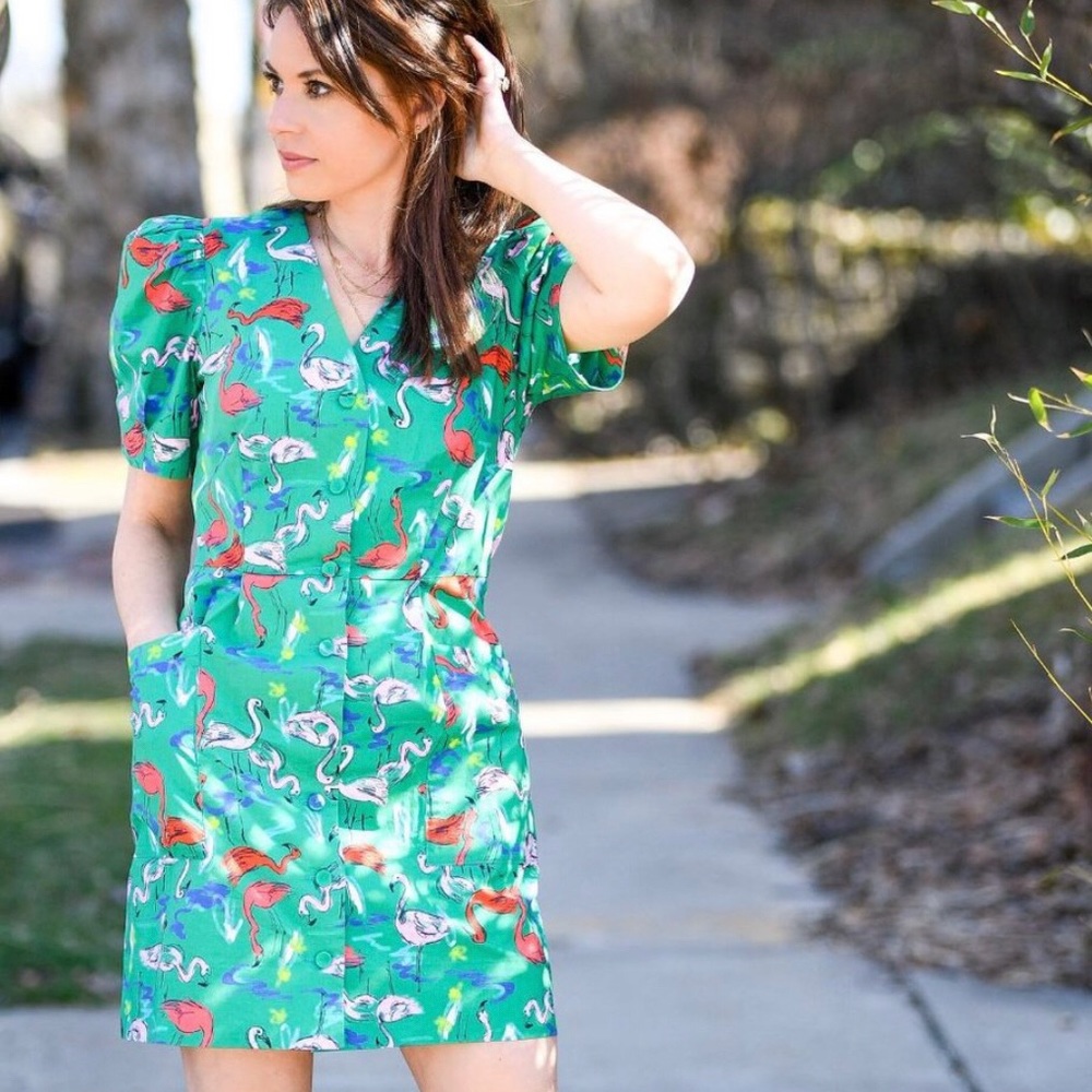 TANYA TAYLOR NWT Flamingo Augustine Dress 6